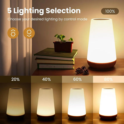13 Colors Touch Remote Dimmable Rechargeable Lamp