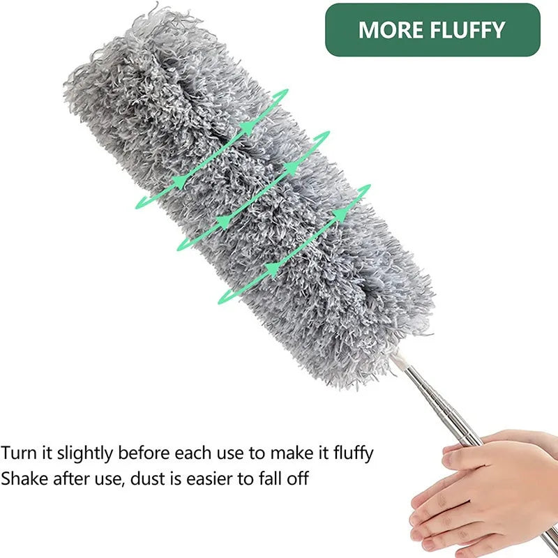 Retractable Microfiber Dust Duster Cleaning Tool