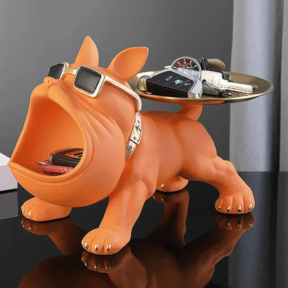 Resin Bulldog Statue Storage