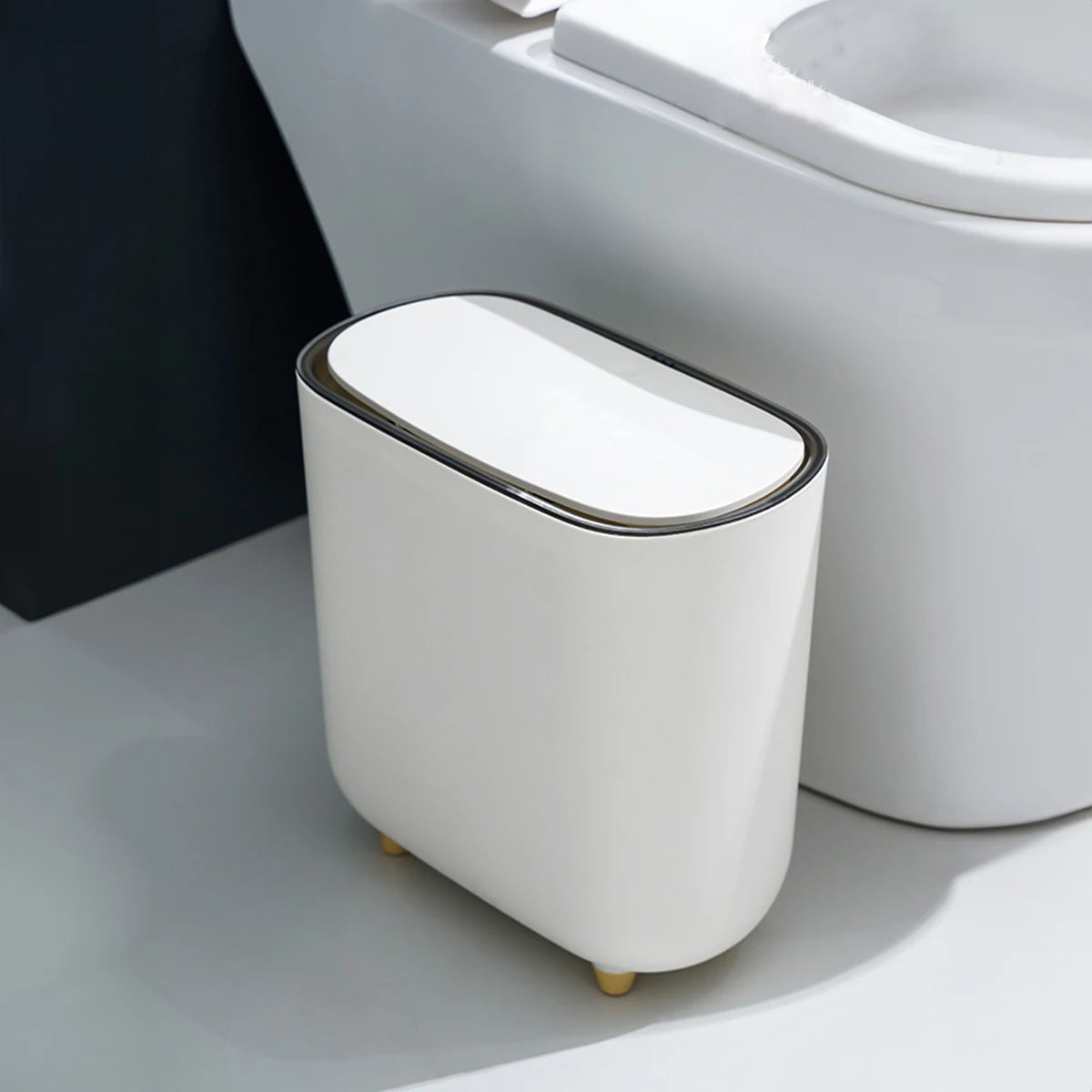 Slim Bathroom Trash Can