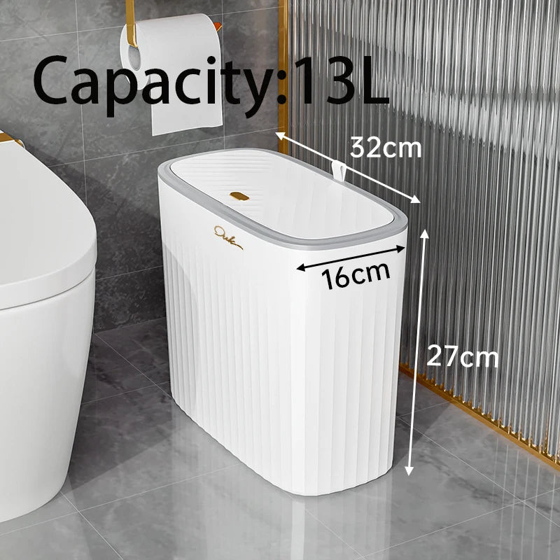 Slim Bathroom Trash Can