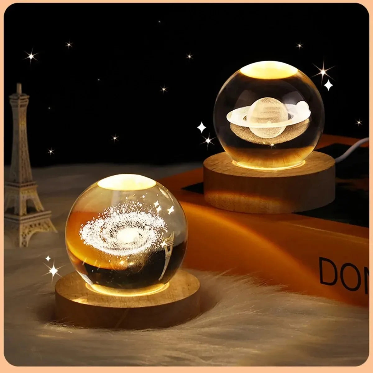 3D Crystal Ball LED Solar System