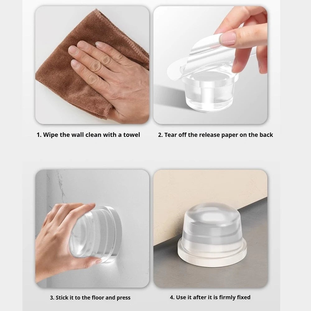 Transparent Silicone Door Stopper