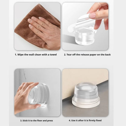 Transparent Silicone Door Stopper