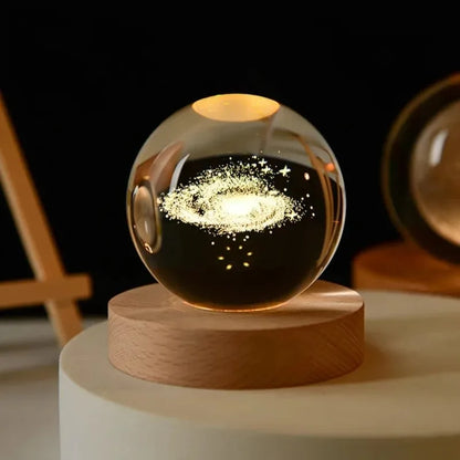 3D Crystal Ball LED Solar System