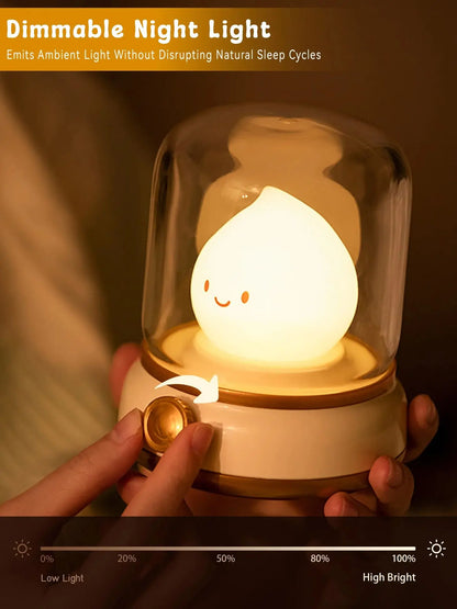 LED Flameless Candle White Noise Dimmable Night Light