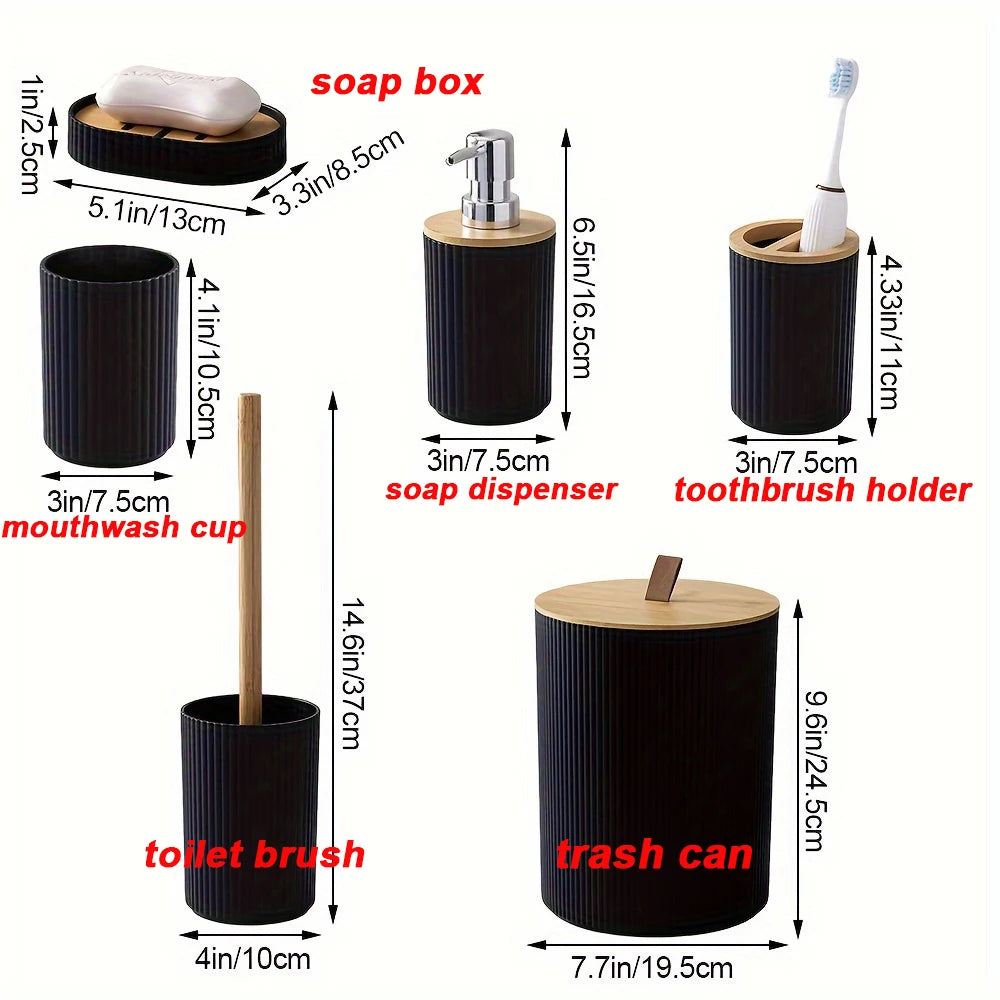 6 Piece Bathroom Accessories Set
