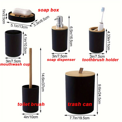 6 Piece Bathroom Accessories Set