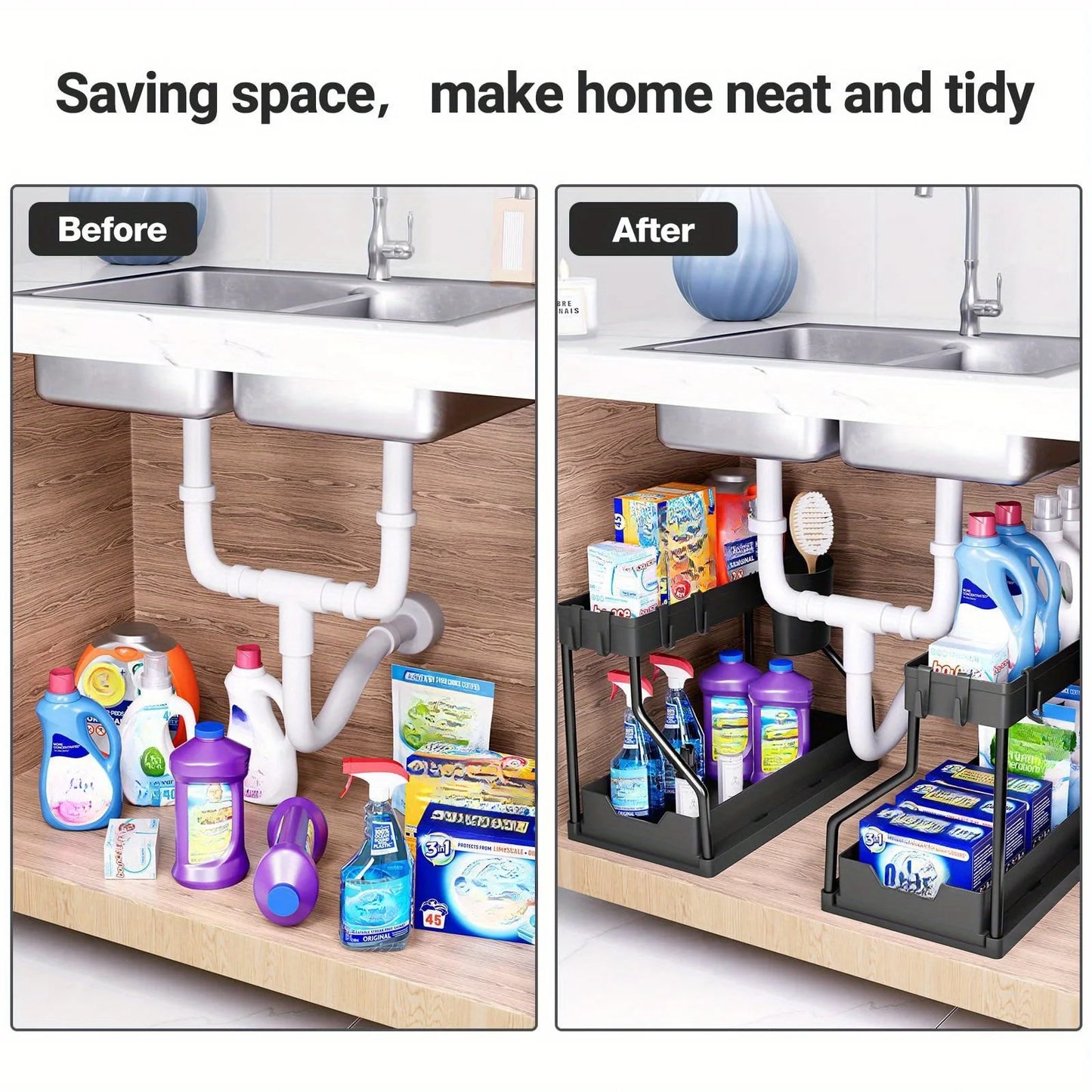 Multi Layer Pull Out Storage Rack