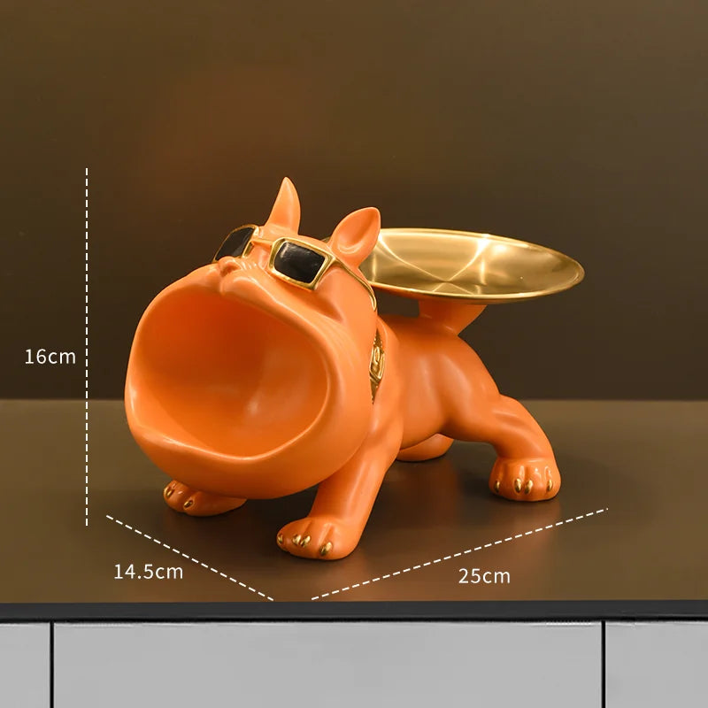 Resin Bulldog Statue Storage