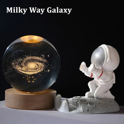 3D Crystal Ball LED Solar System