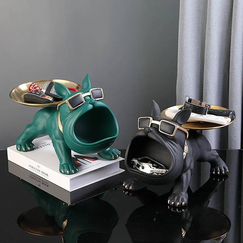 Resin Bulldog Statue Storage
