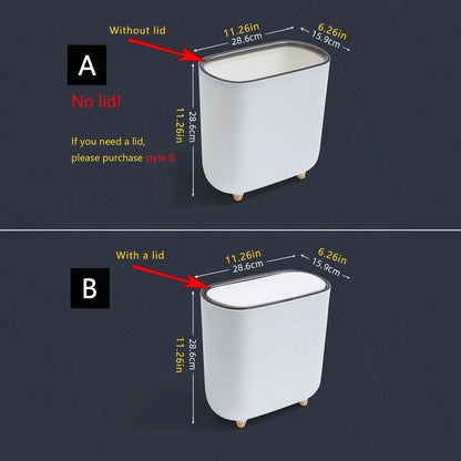 Slim Bathroom Trash Can