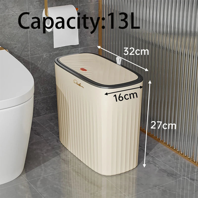 Slim Bathroom Trash Can