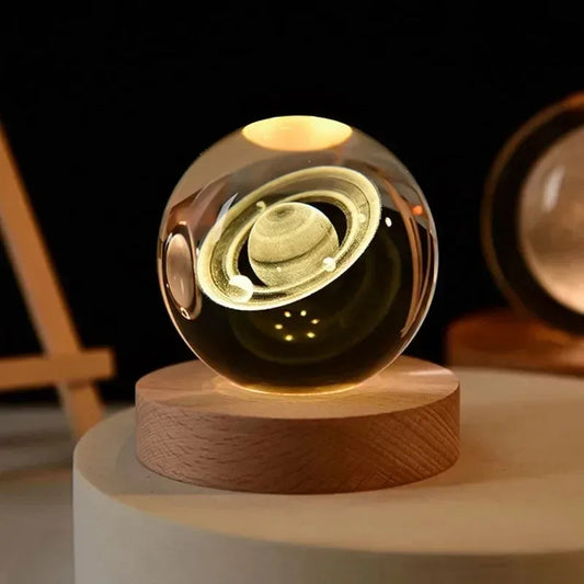 3D Crystal Ball LED Solar System