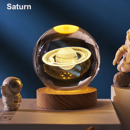 3D Crystal Ball LED Solar System