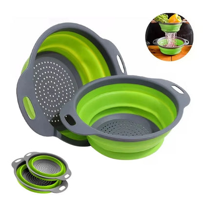 Silicone Folding Colander Vegetable Fruit