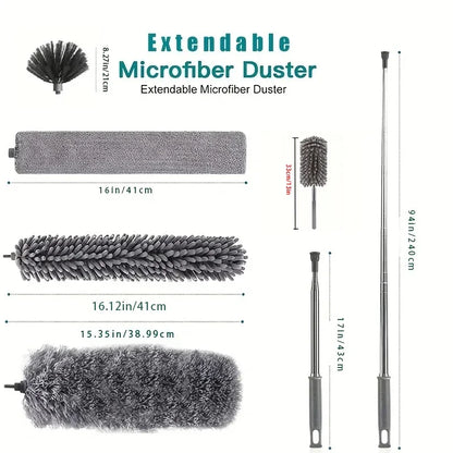 Retractable Microfiber Dust Duster Cleaning Tool