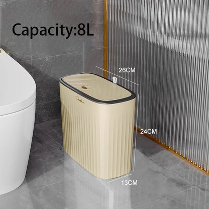 Slim Bathroom Trash Can
