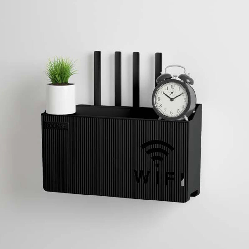 Router and set-top box storage rack