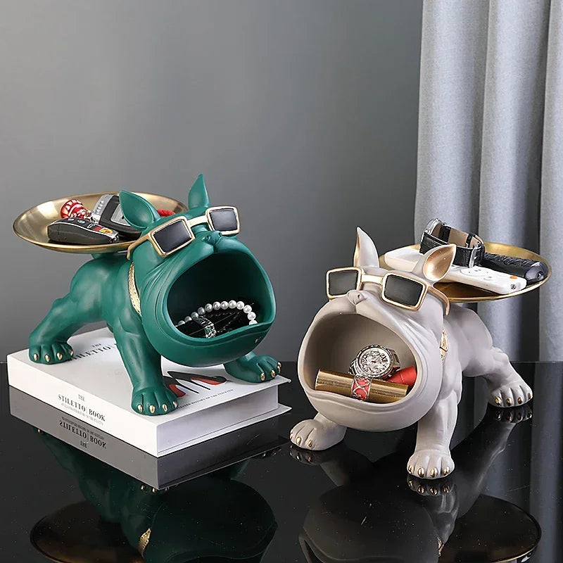 Resin Bulldog Statue Storage