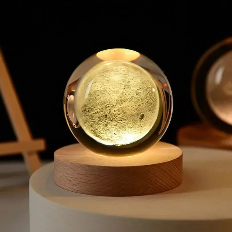 3D Crystal Ball LED Solar System