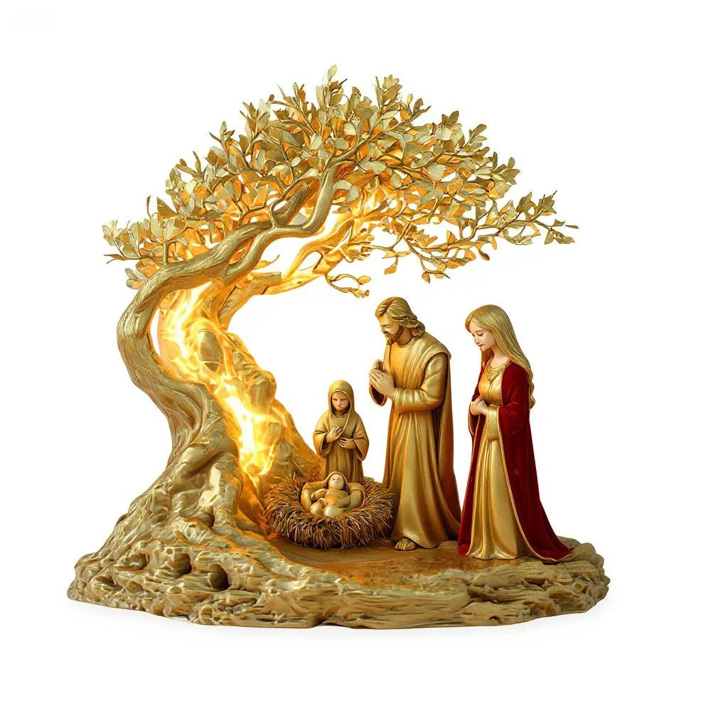 2D Prayer Moonlight Tree Decor Religious Desk