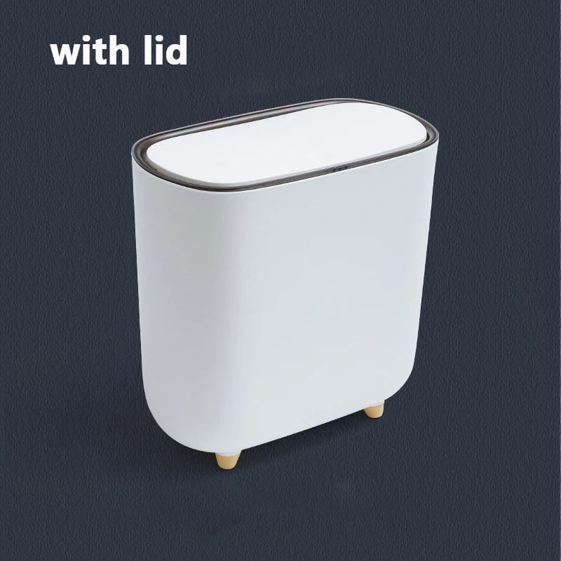Slim Bathroom Trash Can