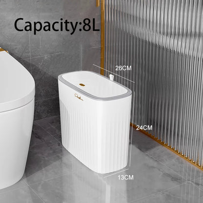 Slim Bathroom Trash Can